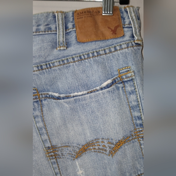 American Eagle Bootcut Distressed Jeans Mens 38×32 - Picture 6 of 9